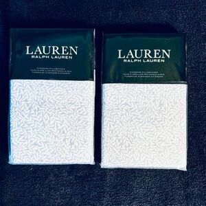 Ralph Lauren CA King Sheet Set in cornflower blue and white BRAND NEW